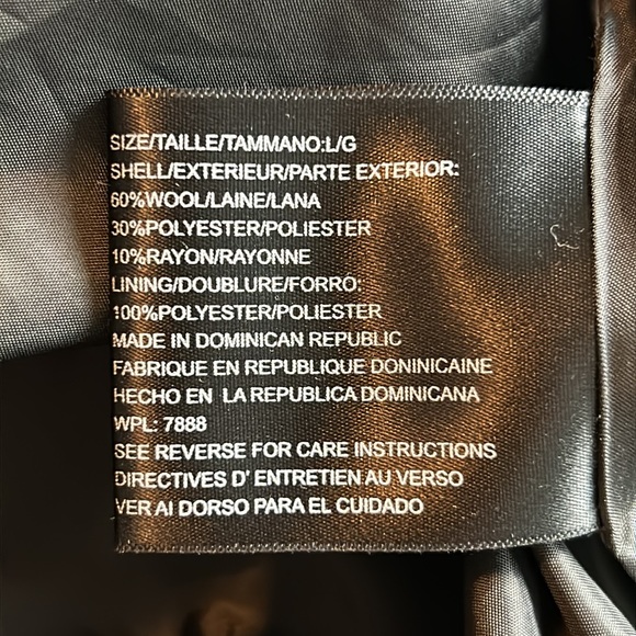 MICHAEL KORS Dark Gray Wool Blend Pea Coat Jacket Size Large - Picture 5 of 5